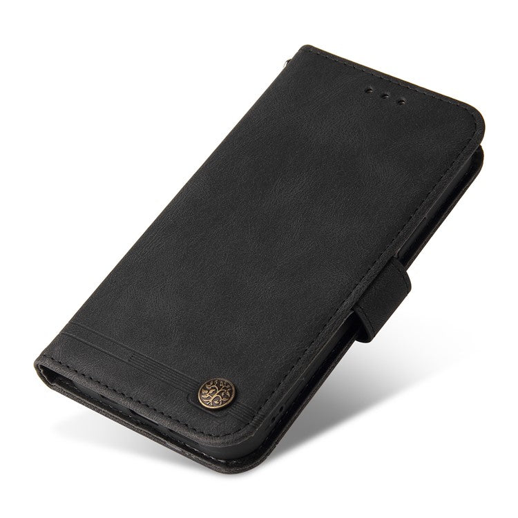 For OnePlus 12 5G Cell Phone Case PU Leather Skin-Touch Feeling Cover Wallet - Black