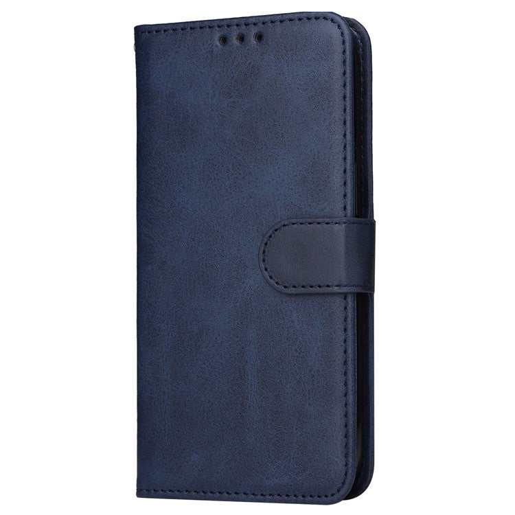 For OnePlus 12 5G Cell Phone Case Wrist Strap Leather Phone Cover Wallet with Stand - Blue