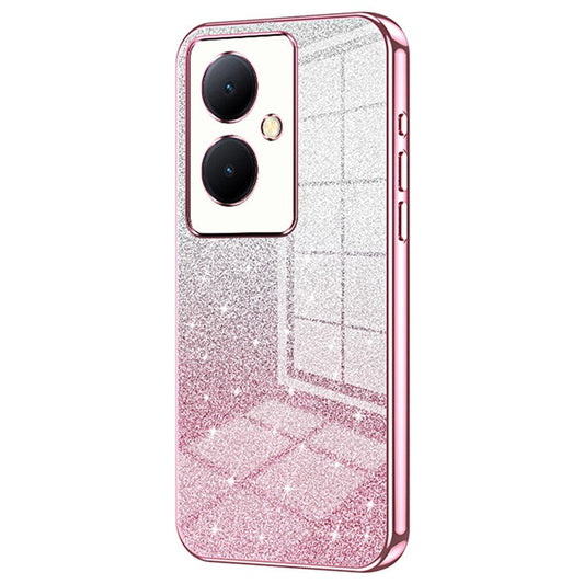 For vivo Y78+ 5G / Y78 5G / V29 Lite 5G TPU Case Gradient Glitter Electroplated Phone Cover - Pink