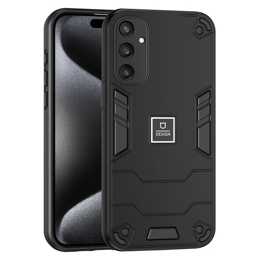 For Samsung Galaxy S24 Phone Case Dual Layer Soft TPU + Hard PC Protective Cover - Black