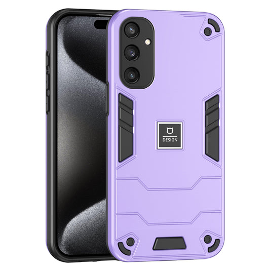 For Samsung Galaxy S24 Phone Case Dual Layer Soft TPU + Hard PC Protective Cover - Purple