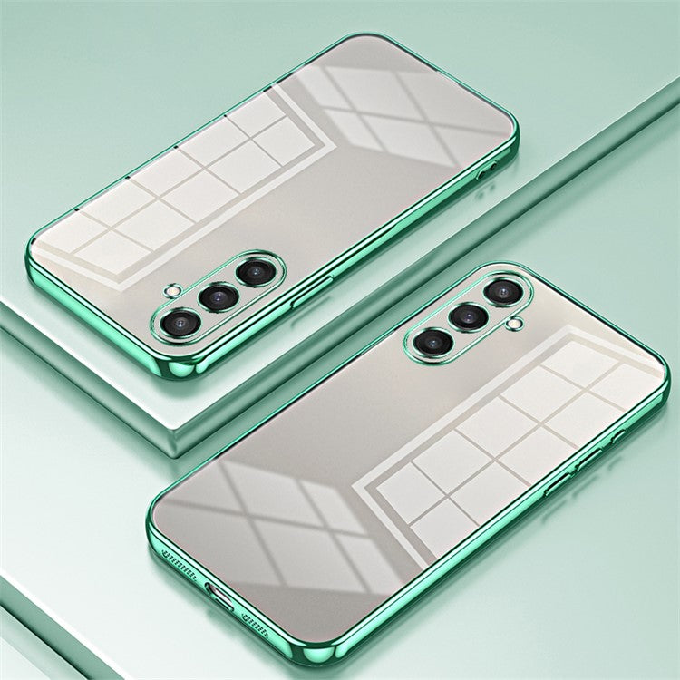 For Samsung Galaxy S23 FE TPU Phone Cover Electroplated Precision Case - Green