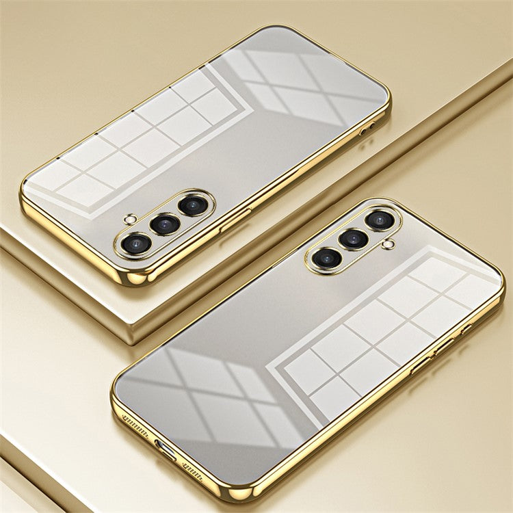 For Samsung Galaxy S23 FE TPU Phone Cover Electroplated Precision Case - Gold