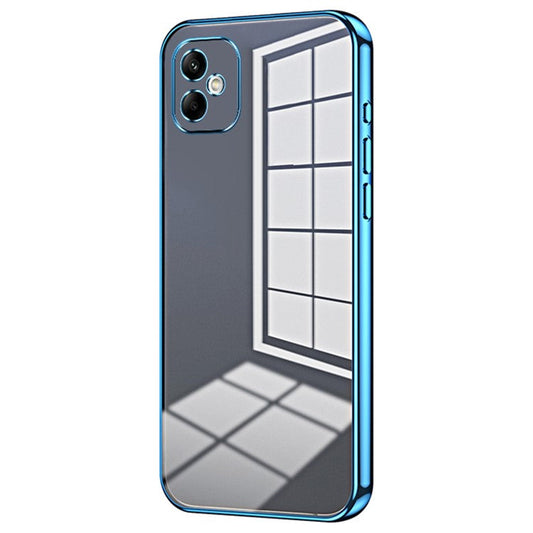 For Samsung Galaxy A05 4G Electroplate TPU Case Precision Cutouts Phone Cover - Blue