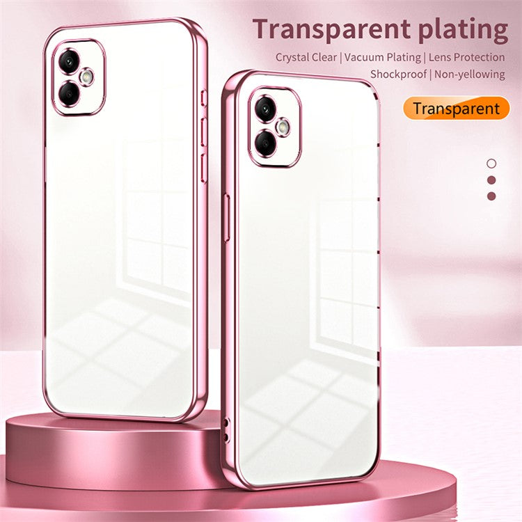 For Samsung Galaxy A05 4G Electroplate TPU Case Precision Cutouts Phone Cover - Blue
