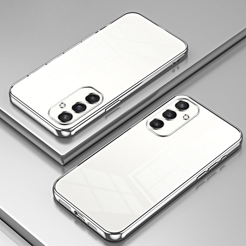 For Samsung Galaxy S24 Electroplating Case Anti-Fall TPU Phone Cover - Silver