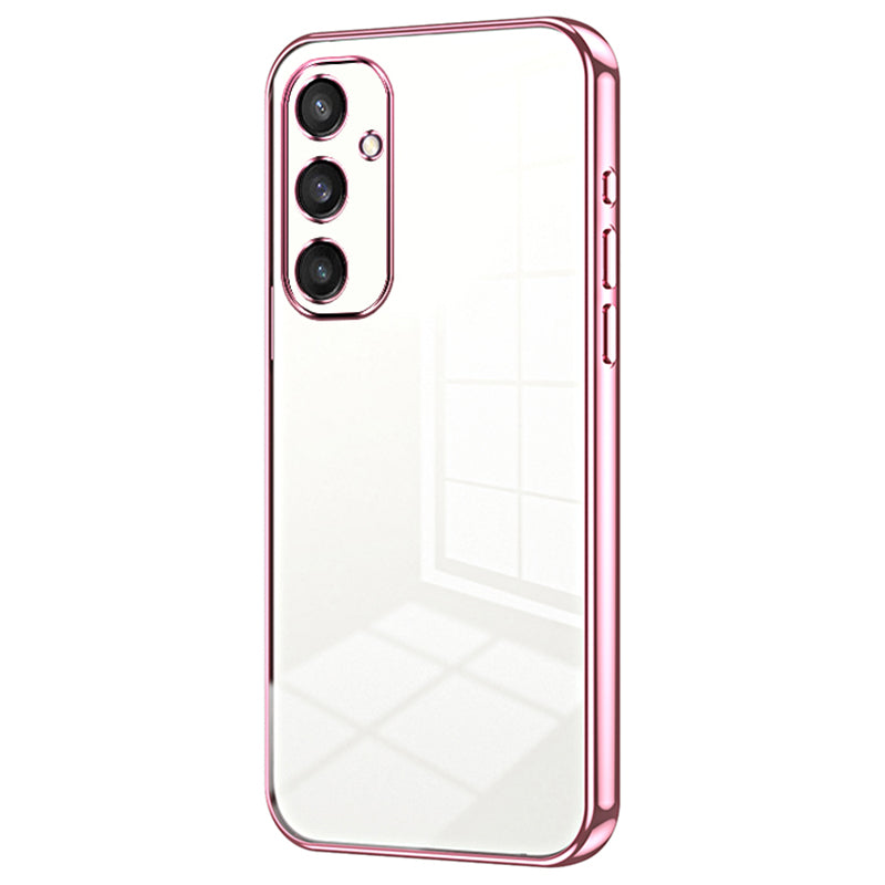 For Samsung Galaxy S24+ Case Electroplated Anti-Drop TPU Phone Protector - Pink