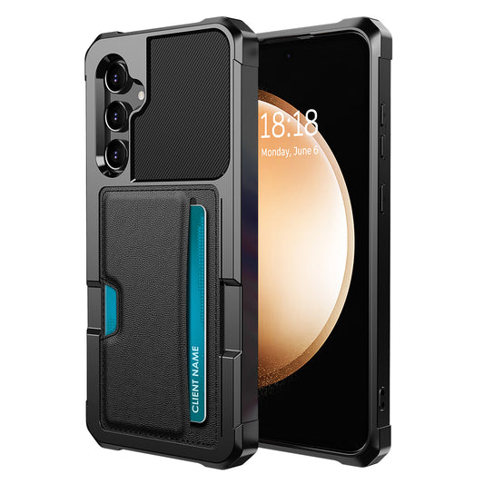 For Samsung Galaxy S24 Phone Case ZM02 Leather+TPU Card Slot Cover