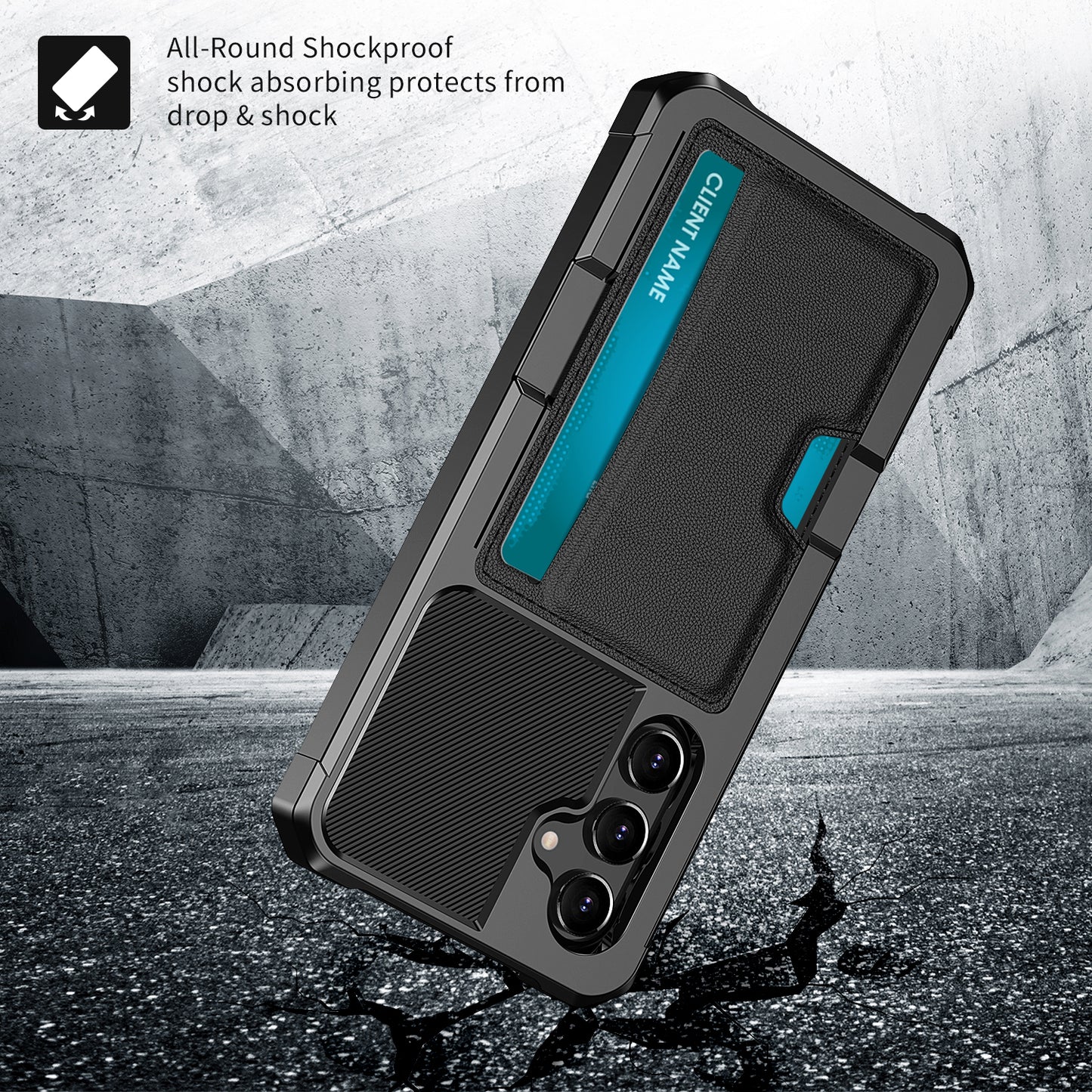 For Samsung Galaxy S24 Phone Case ZM02 Leather+TPU Card Slot Cover