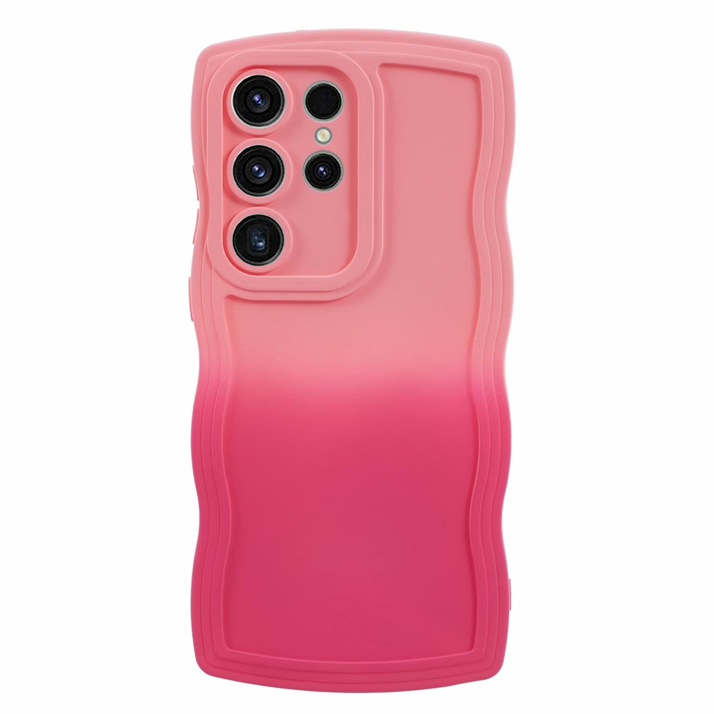 JTW Series for Samsung Galaxy S24 Ultra Wavy Edge TPU Case Dual-Side Rubberized - Pink+Rose