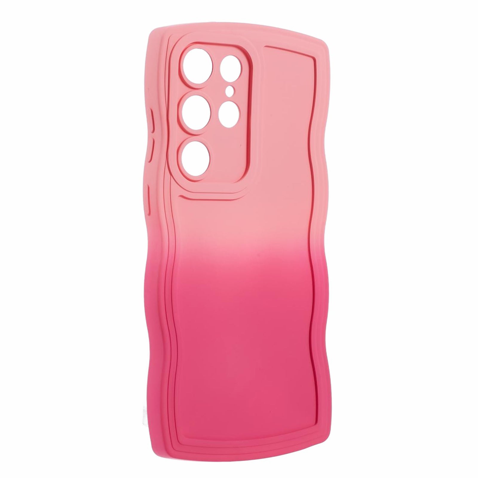 JTW Series for Samsung Galaxy S24 Ultra Wavy Edge TPU Case Dual-Side Rubberized - Pink+Rose