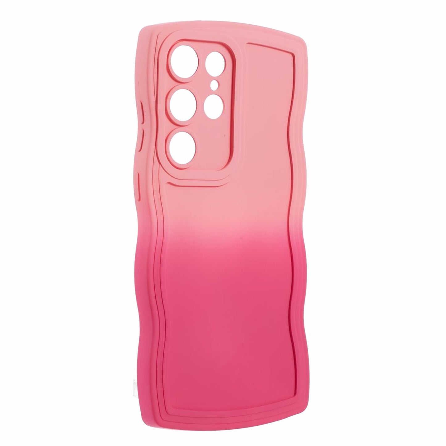 JTW Series for Samsung Galaxy S24 Ultra Wavy Edge TPU Case Dual-Side Rubberized - Pink+Rose