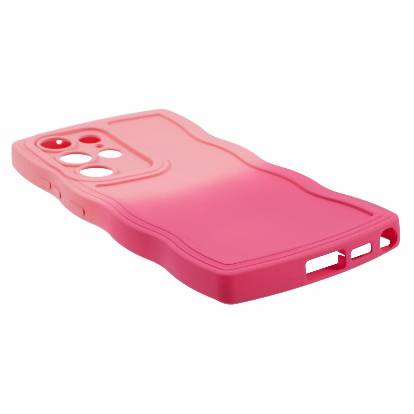 JTW Series for Samsung Galaxy S24 Ultra Wavy Edge TPU Case Dual-Side Rubberized - Pink+Rose
