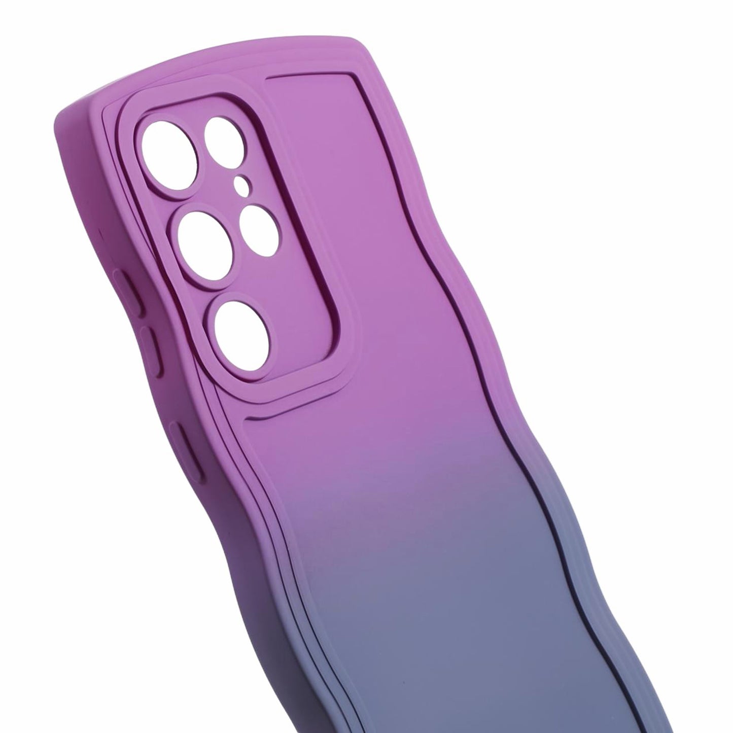 JTW Series for Samsung Galaxy S24 Ultra Wavy Edge TPU Case Dual-Side Rubberized - Purple+Lavender Grey