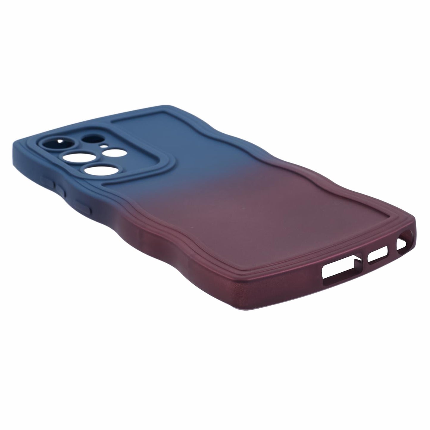 JTW Series for Samsung Galaxy S24 Ultra Wavy Edge TPU Case Dual-Side Rubberized - Sapphire+Dark Purple