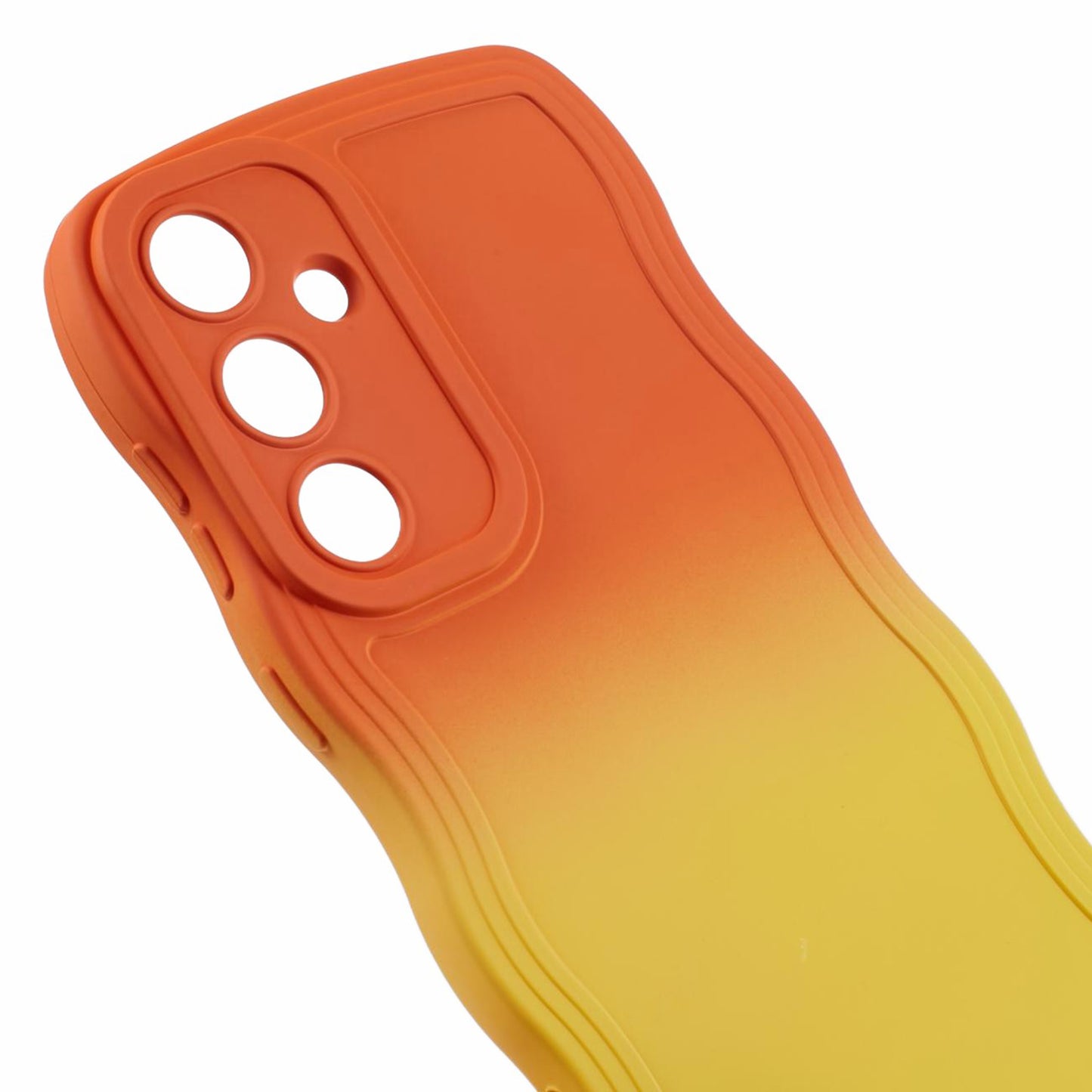JTW Series for Samsung Galaxy S24 Phone Case Gradient Dual Color TPU Cover - Orange+Yellow