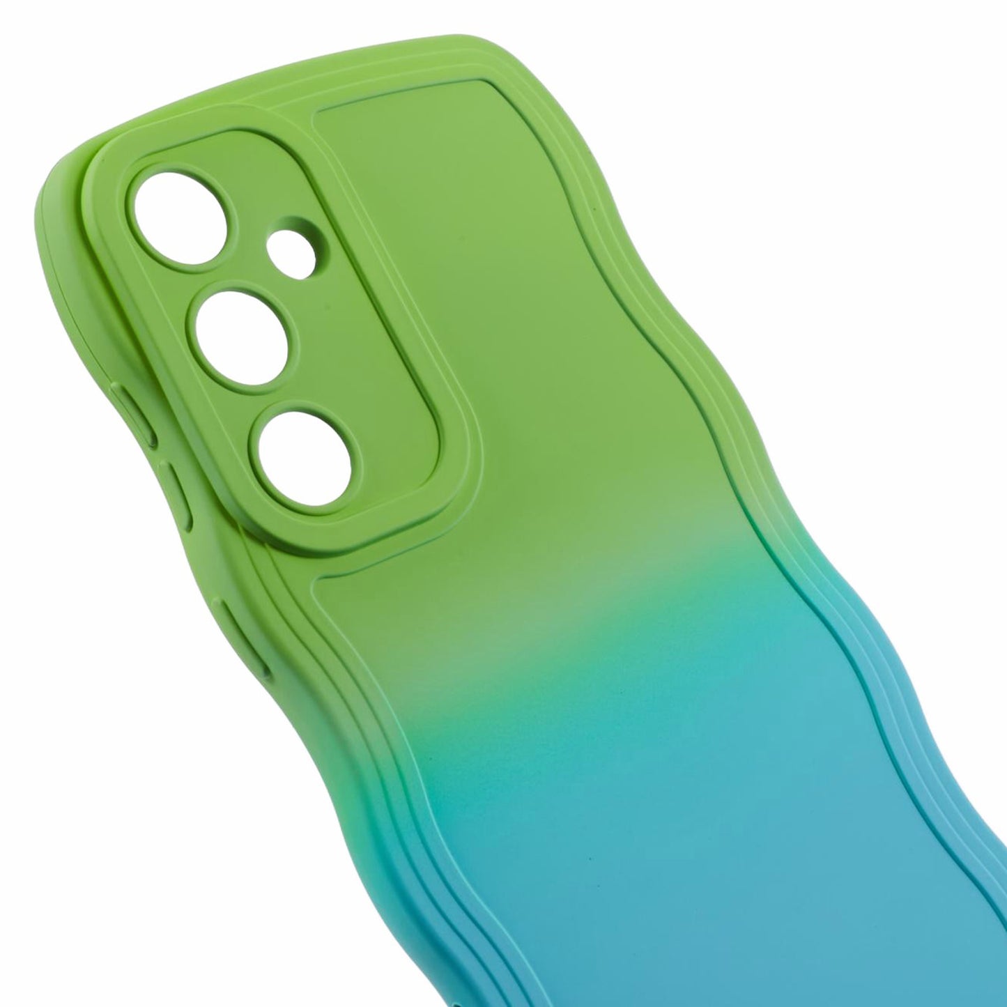 JTW Series for Samsung Galaxy S24 Phone Case Gradient Dual Color TPU Cover - Green+Baby Blue