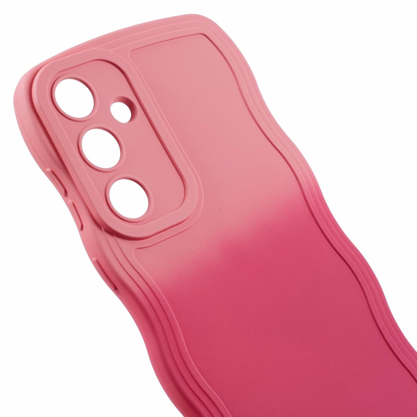 JTW Series for Samsung Galaxy S24+ Dual Color Rubberized TPU Case with Wavy Edge - Pink+Rose