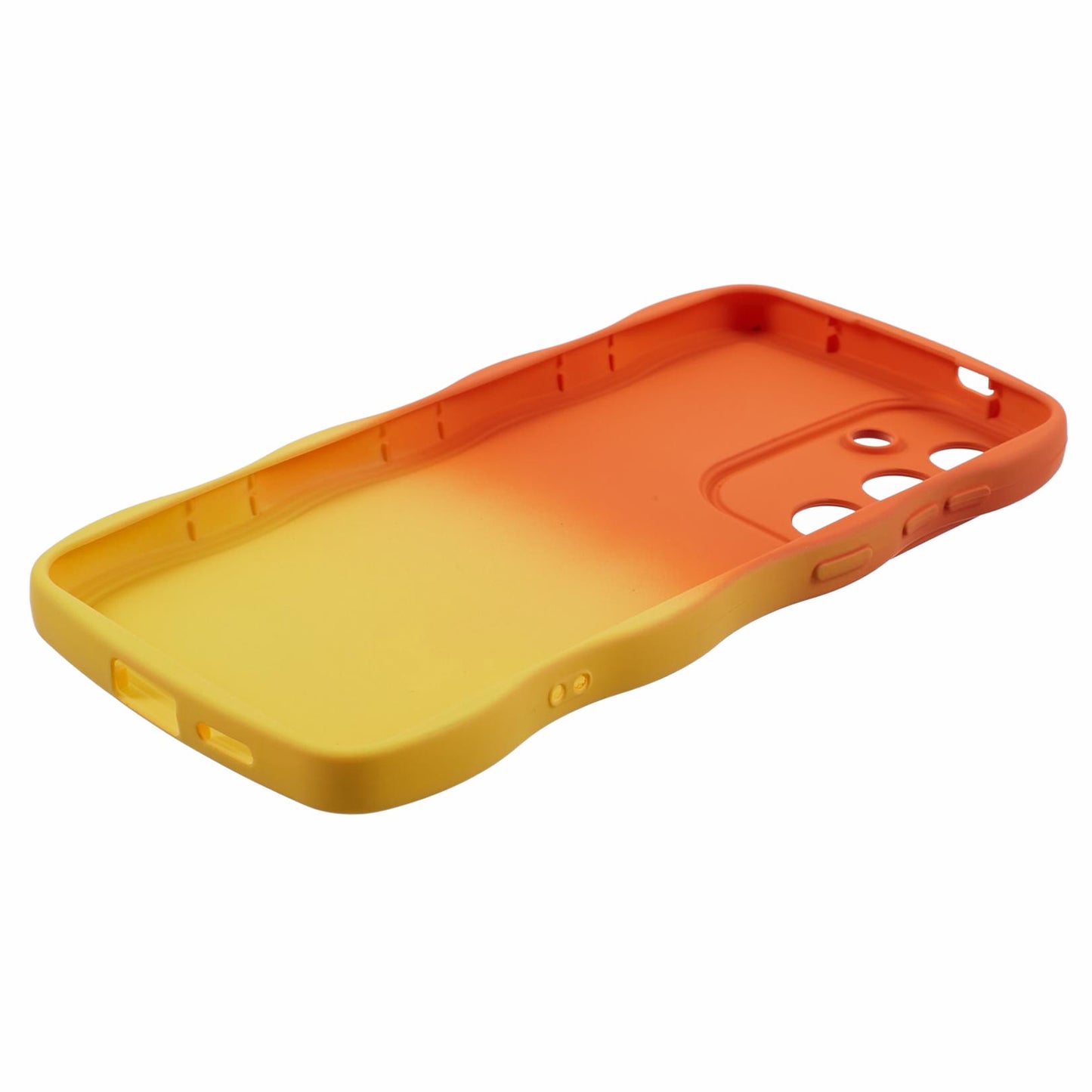 JTW Series for Samsung Galaxy S24+ Dual Color Rubberized TPU Case with Wavy Edge - Orange+Yellow