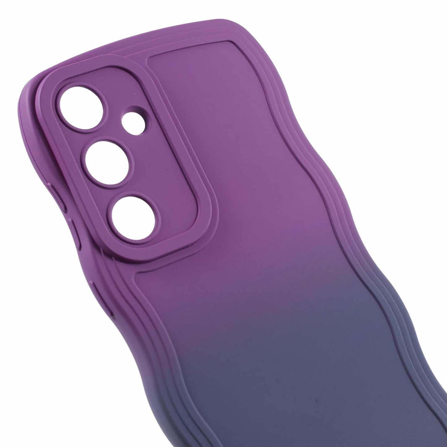 JTW Series for Samsung Galaxy S24+ Dual Color Rubberized TPU Case with Wavy Edge - Purple+Lavender Grey