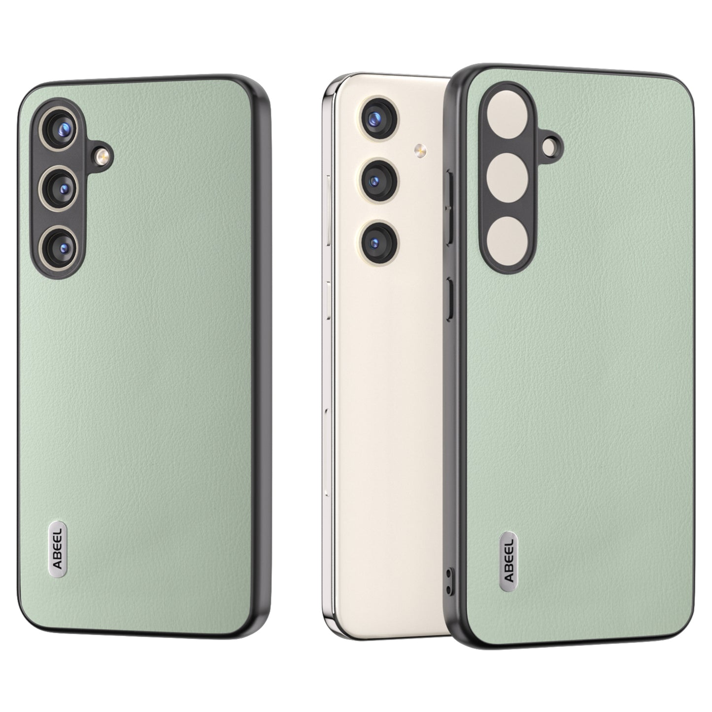 ABEEL For Samsung Galaxy S24+ Phone Case Ecological Texture Leather Cover Soft Touch - Green