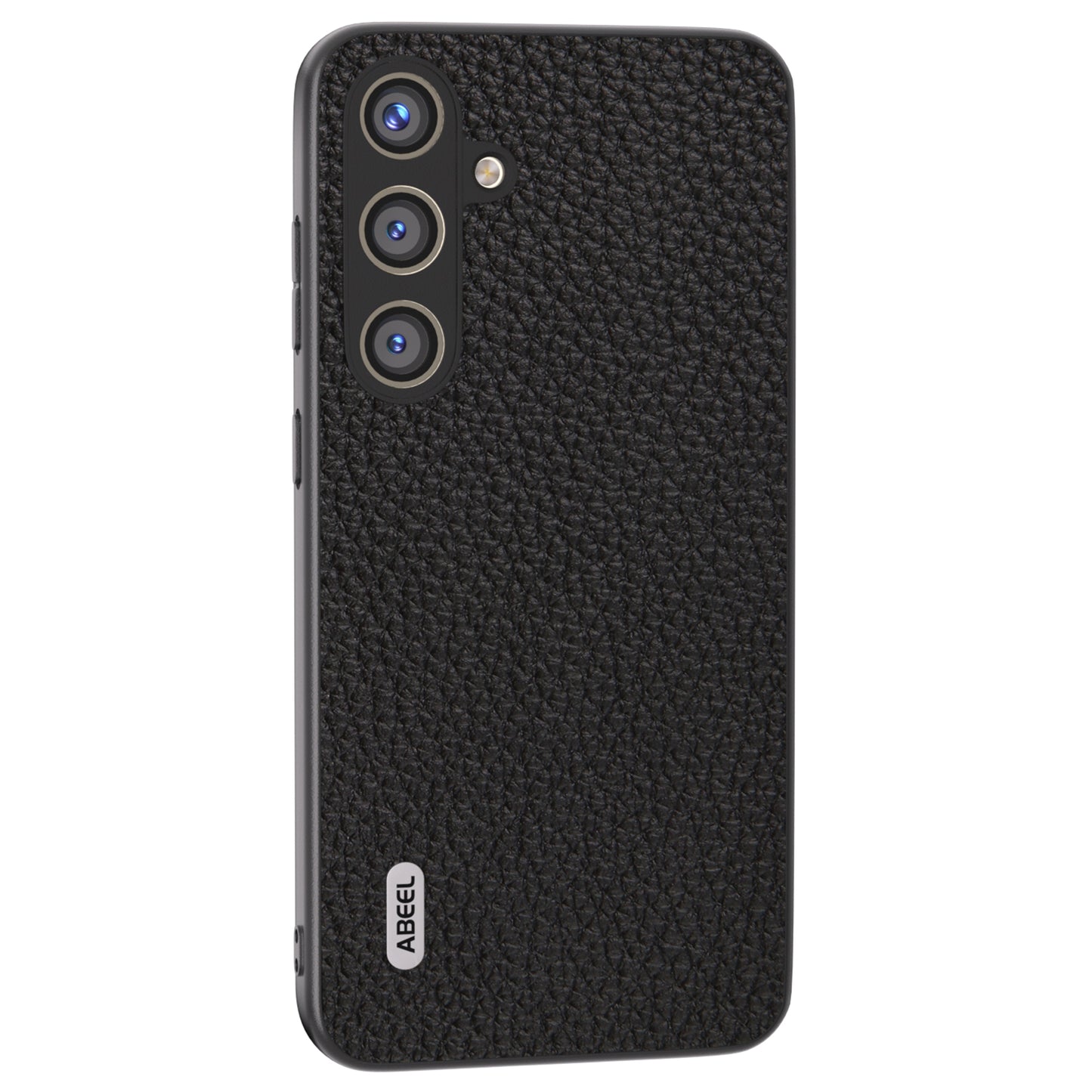 ABEEL Litchi Texture Cover for Samsung Galaxy S24+ Cowhide Leather+PC+TPU Phone Case - Black