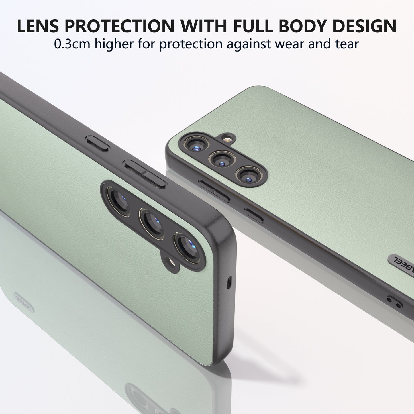 ABEEL For Samsung Galaxy S24 Phone Case Anti-Scratch Ecological Texture Leather Cover - Green