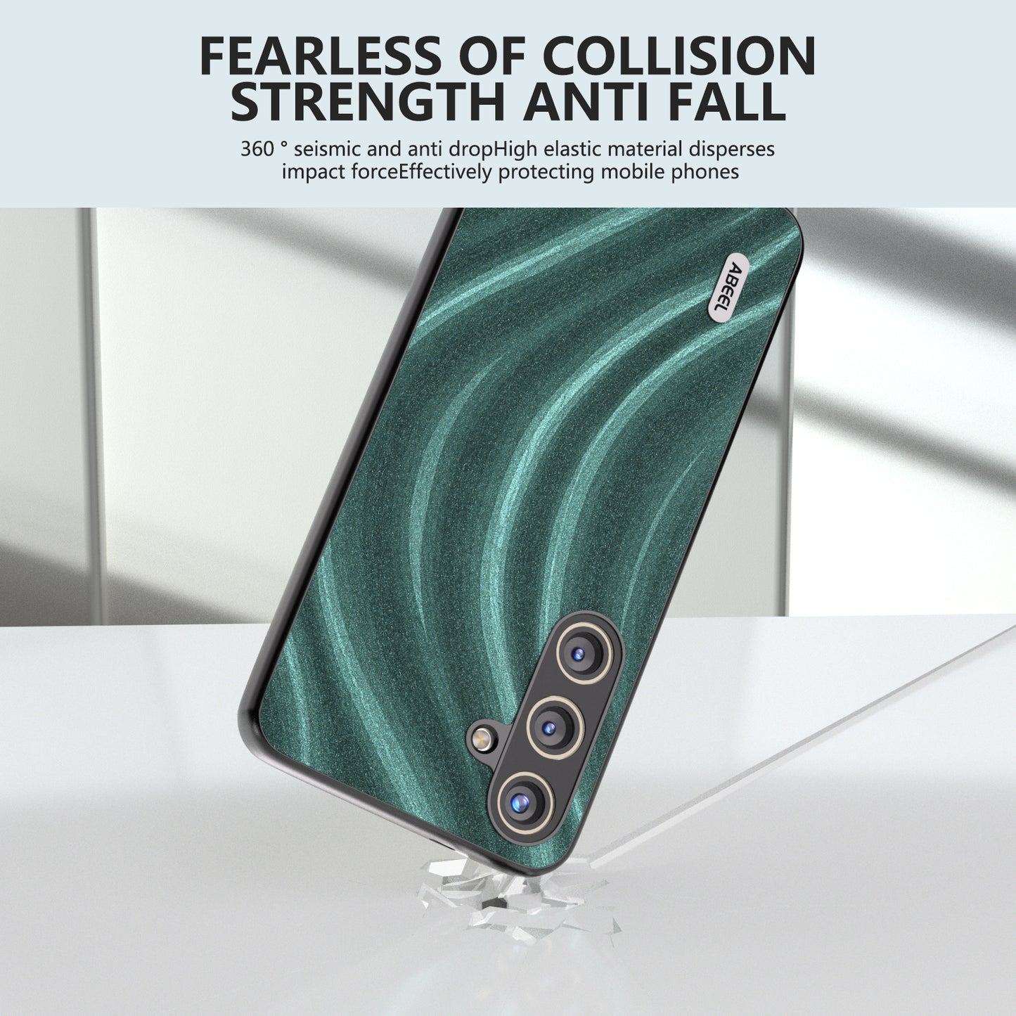 ABEEL For Samsung Galaxy S24 Case Milky Way Series PU Leather Phone Back Cover - Green