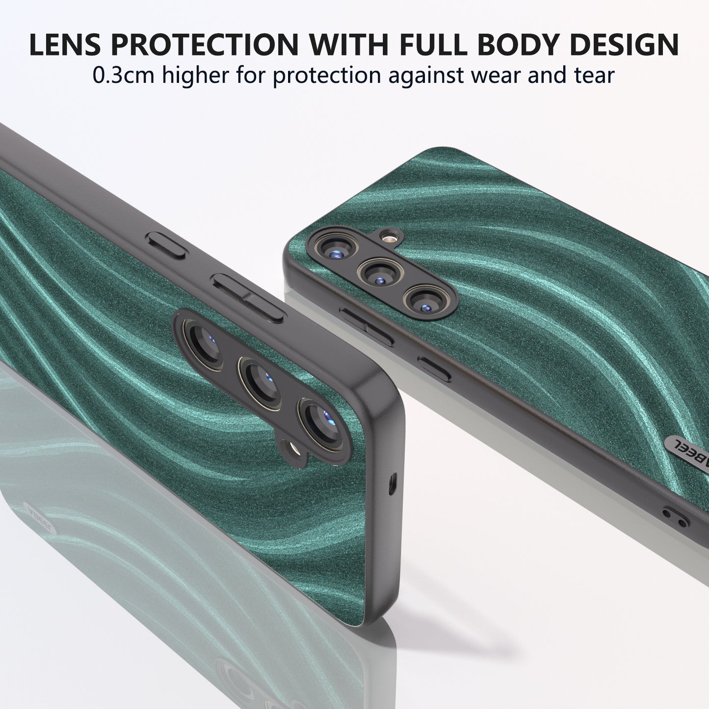 ABEEL For Samsung Galaxy S24 Case Milky Way Series PU Leather Phone Back Cover - Green