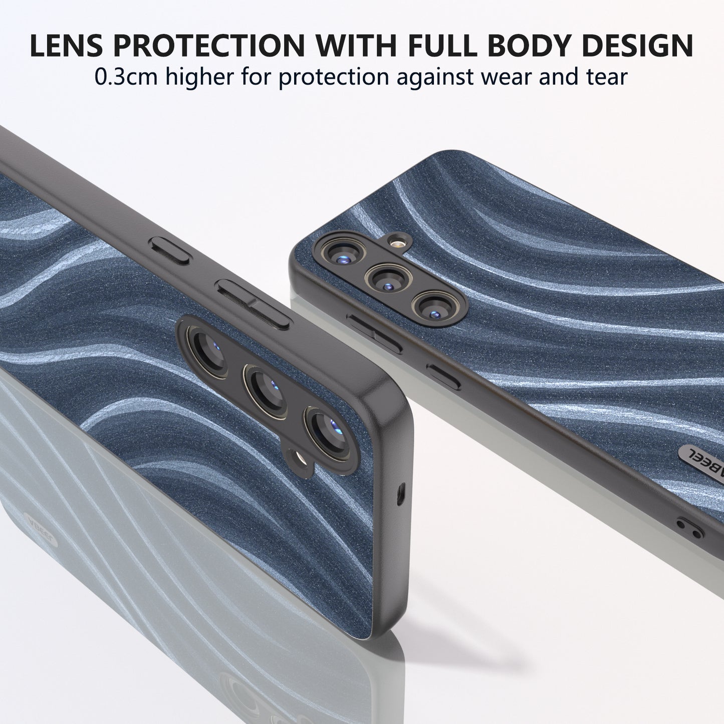 ABEEL For Samsung Galaxy S24 Case Milky Way Series PU Leather Phone Back Cover - Blue