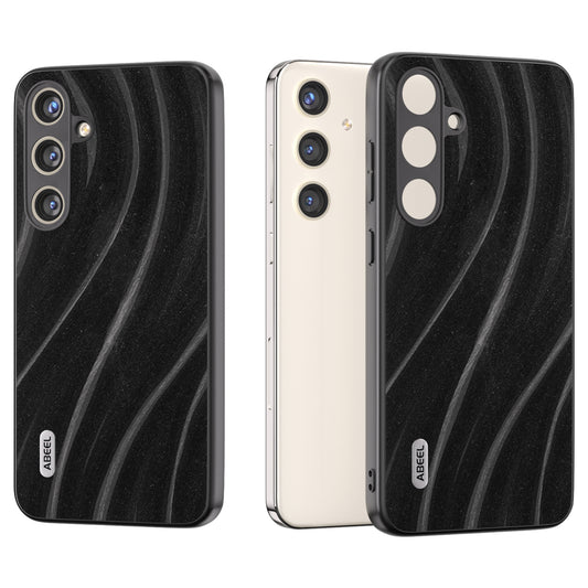 ABEEL For Samsung Galaxy S24 Case Milky Way Series PU Leather Phone Back Cover - Black