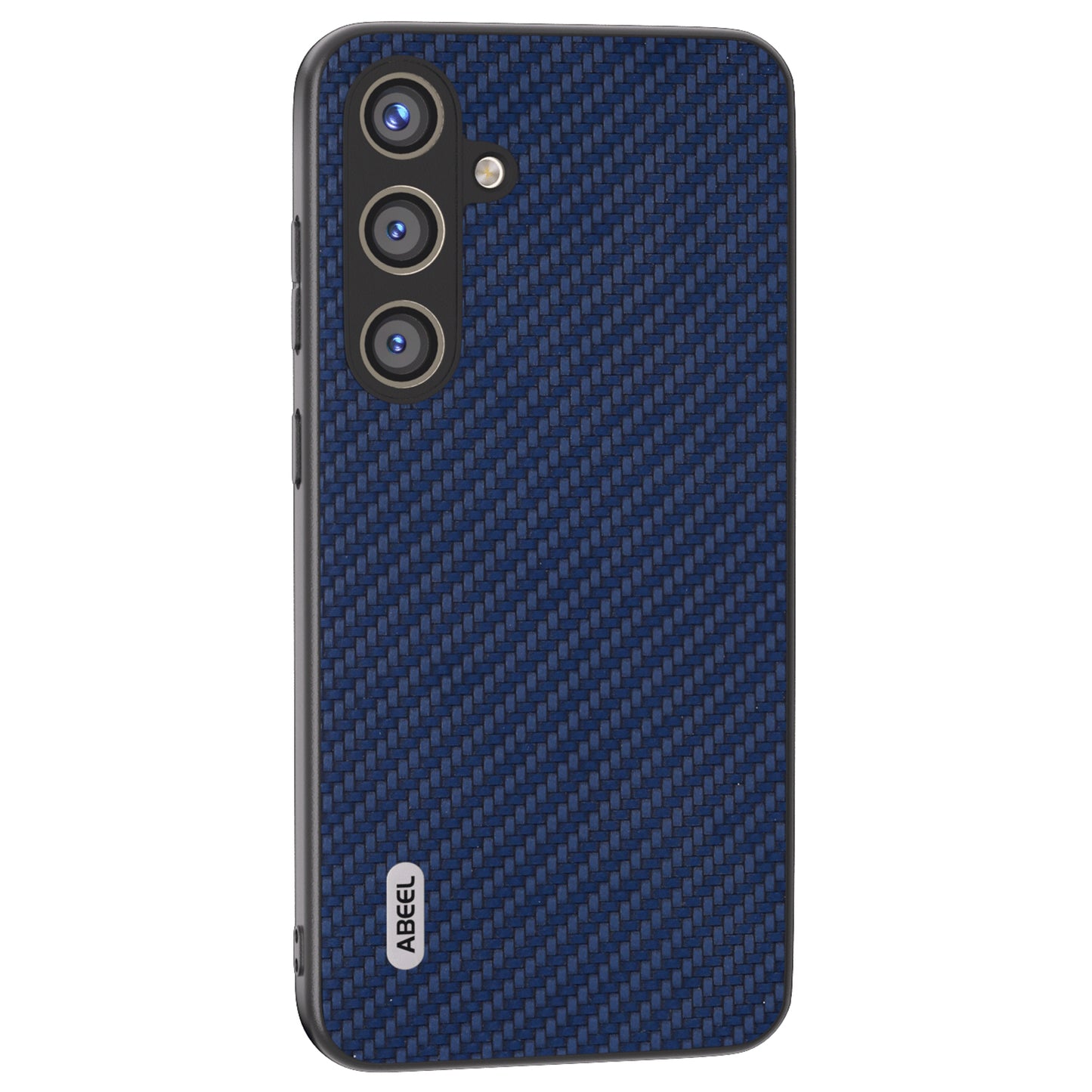 ABEEL for Samsung Galaxy S24 Carbon Fiber Texture Case PU Leather+PC+TPU Protective Phone Cover - Blue
