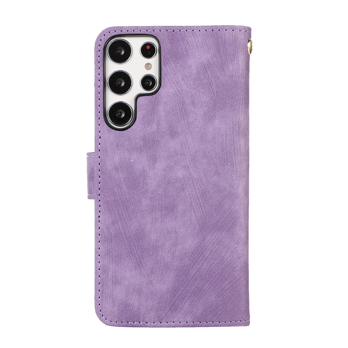 For Samsung Galaxy S24 Ultra Phone Case Rhombus Wallet Purse Handbag Leather Cover - Purple