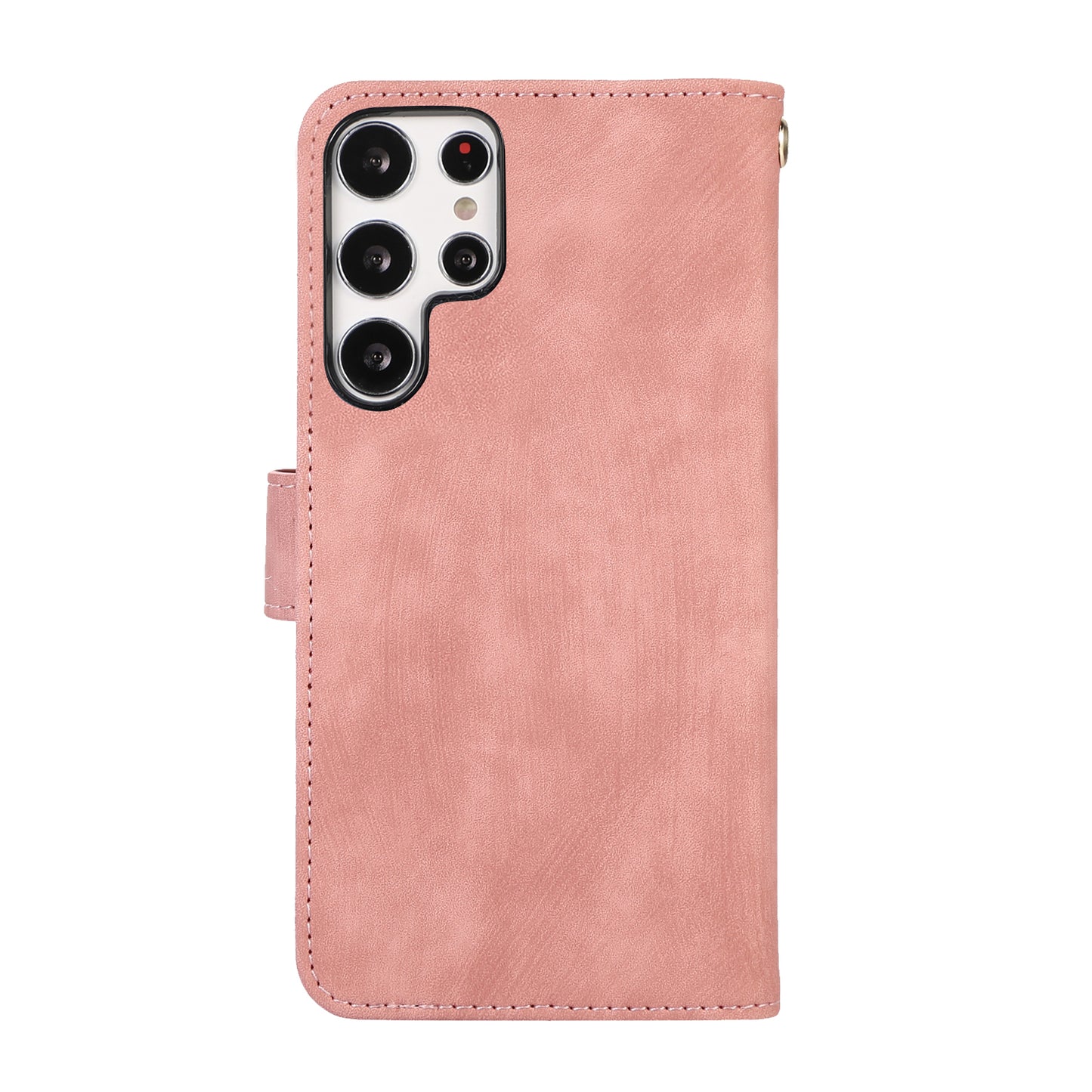 For Samsung Galaxy S24 Ultra Phone Case Rhombus Wallet Purse Handbag Leather Cover - Rose Gold
