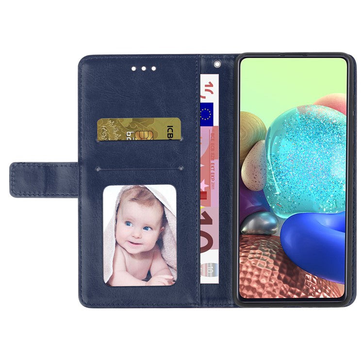 HT01 For OnePlus 12 5G Phone Case Wallet Flip Leather Cover Y-shaped Lines Decor - Blue