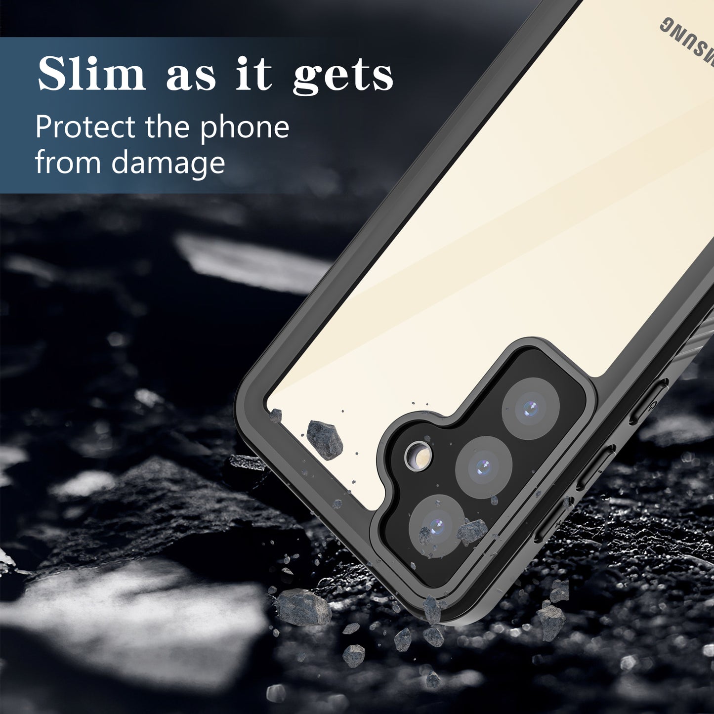 REDPEPPER FS Series for Samsung Galaxy S24+ IP68 Case Clear Back Panel Underwater Diving Phone Cover