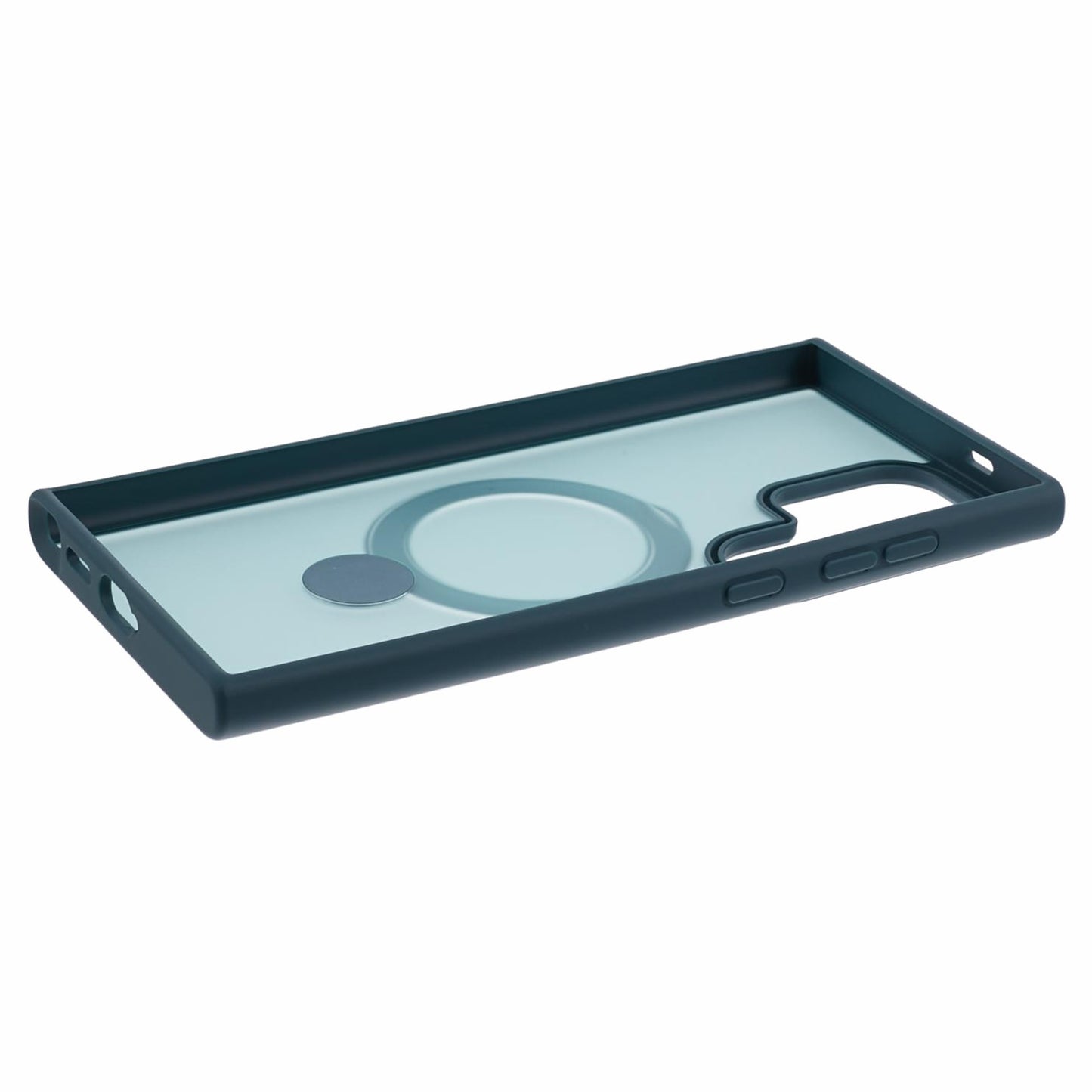 For Samsung Galaxy S24 Ultra Phone Case Rotary Ring Kickstand Magnetic Phone Cover - Green