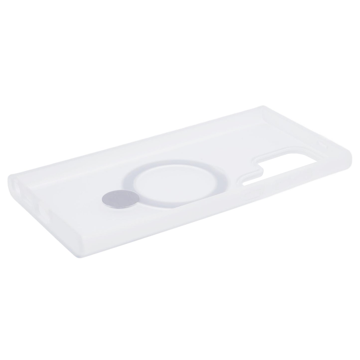 For Samsung Galaxy S24 Ultra Phone Case Rotary Ring Kickstand Magnetic Phone Cover - White