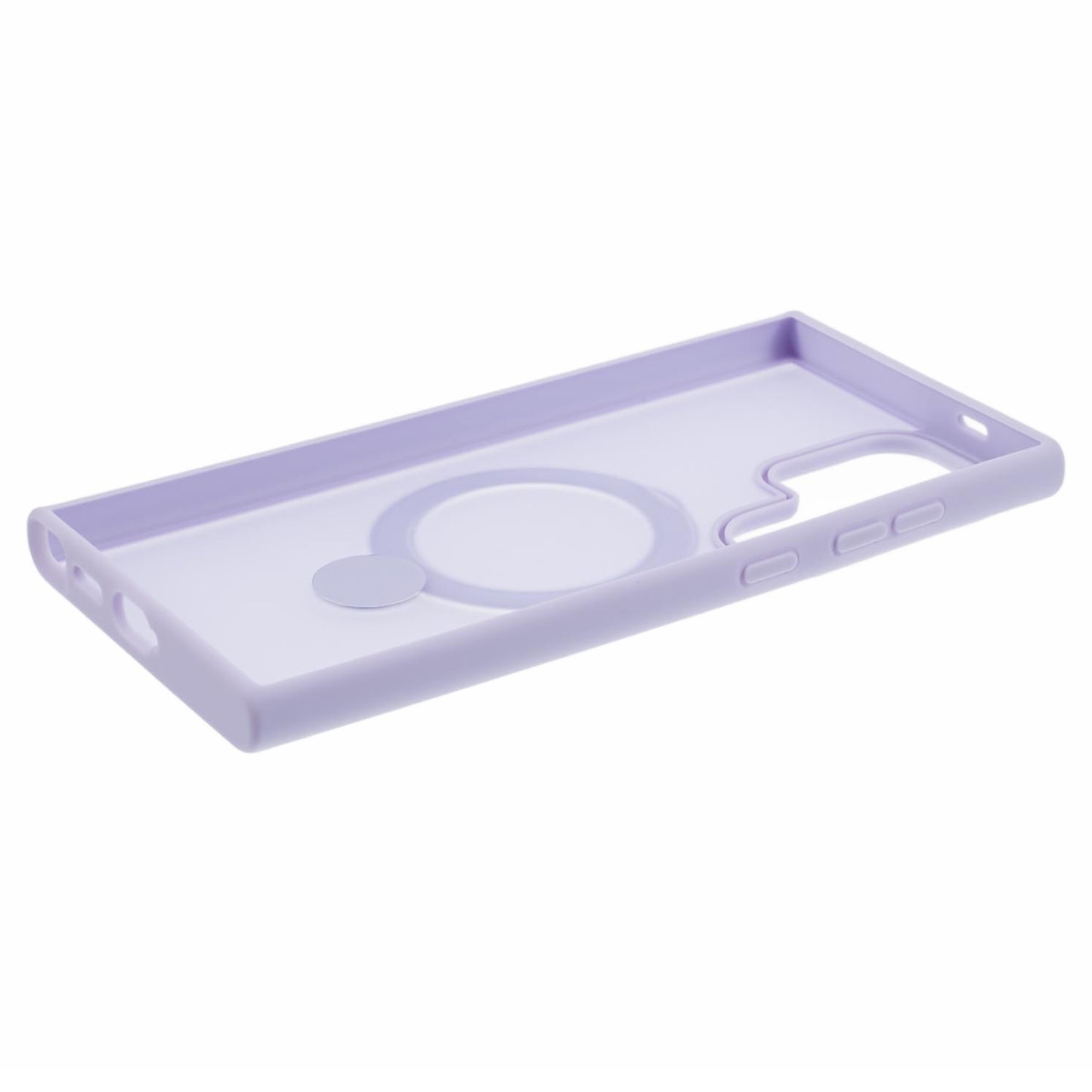 For Samsung Galaxy S24 Ultra Phone Case Rotary Ring Kickstand Magnetic Phone Cover - Purple