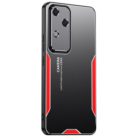 For vivo S18 5G Metal Phone Case Camera Protection Cover - Red