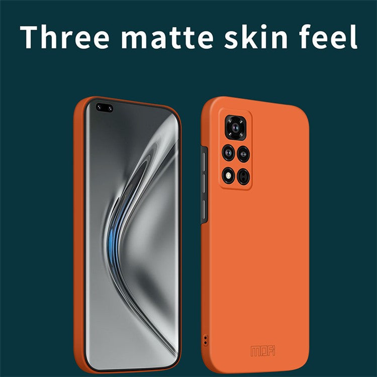 MOFI JK Qin Series For Honor V40 5G Phone Case Skin-Feel Protective Phone Cover - Beige