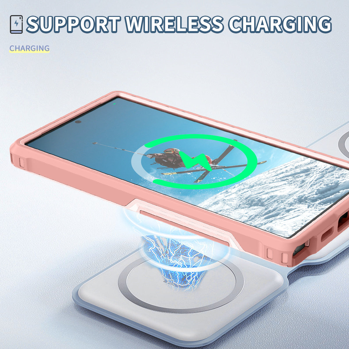 Style F1 For Samsung Galaxy S24 Ultra Case Scratch-resistant  PC + TPU Phone Back Shell - Pink