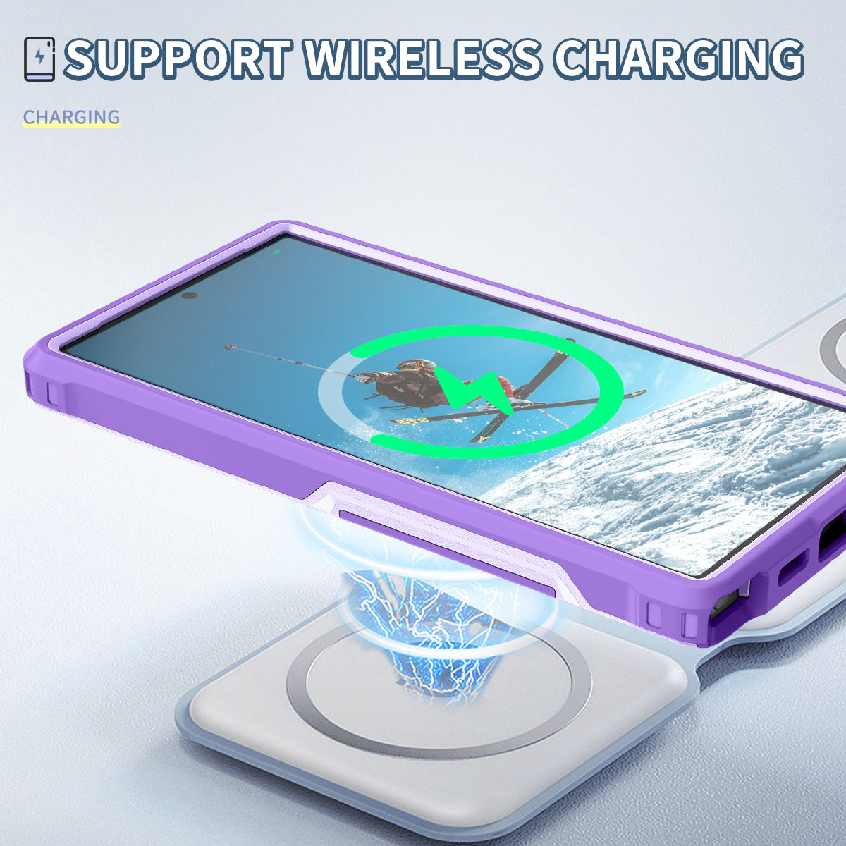 Style F1 For Samsung Galaxy S24 Ultra Case Scratch-resistant  PC + TPU Phone Back Shell - Purple