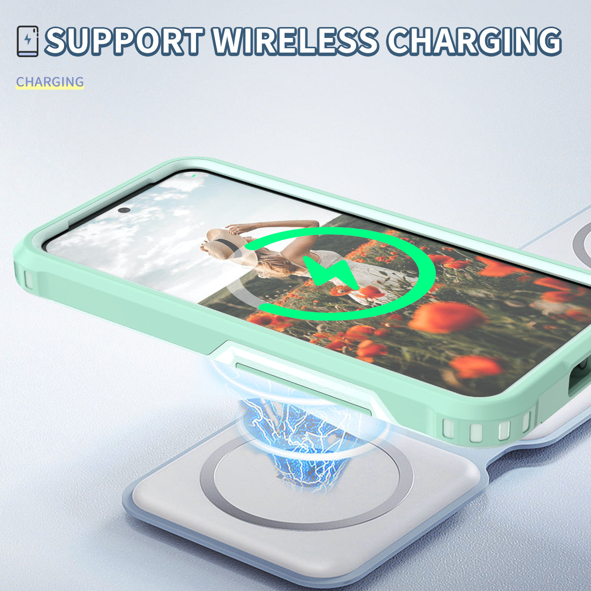 Style F1 For Samsung Galaxy S24 PC + TPU Case Anti-skid Shockproof Protective Cover - Mint Green