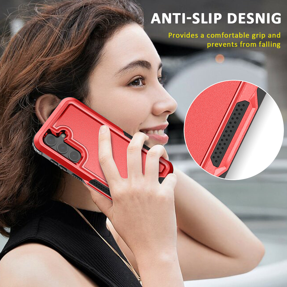 Style F1 For Samsung Galaxy S24 PC + TPU Case Anti-skid Shockproof Protective Cover - Red