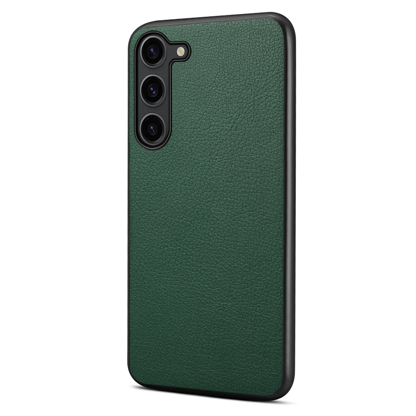 For Samsung Galaxy S24 Calf Texture Cover PC+TPU+PU Leather Slim-Fit Cell Phone Case - Green