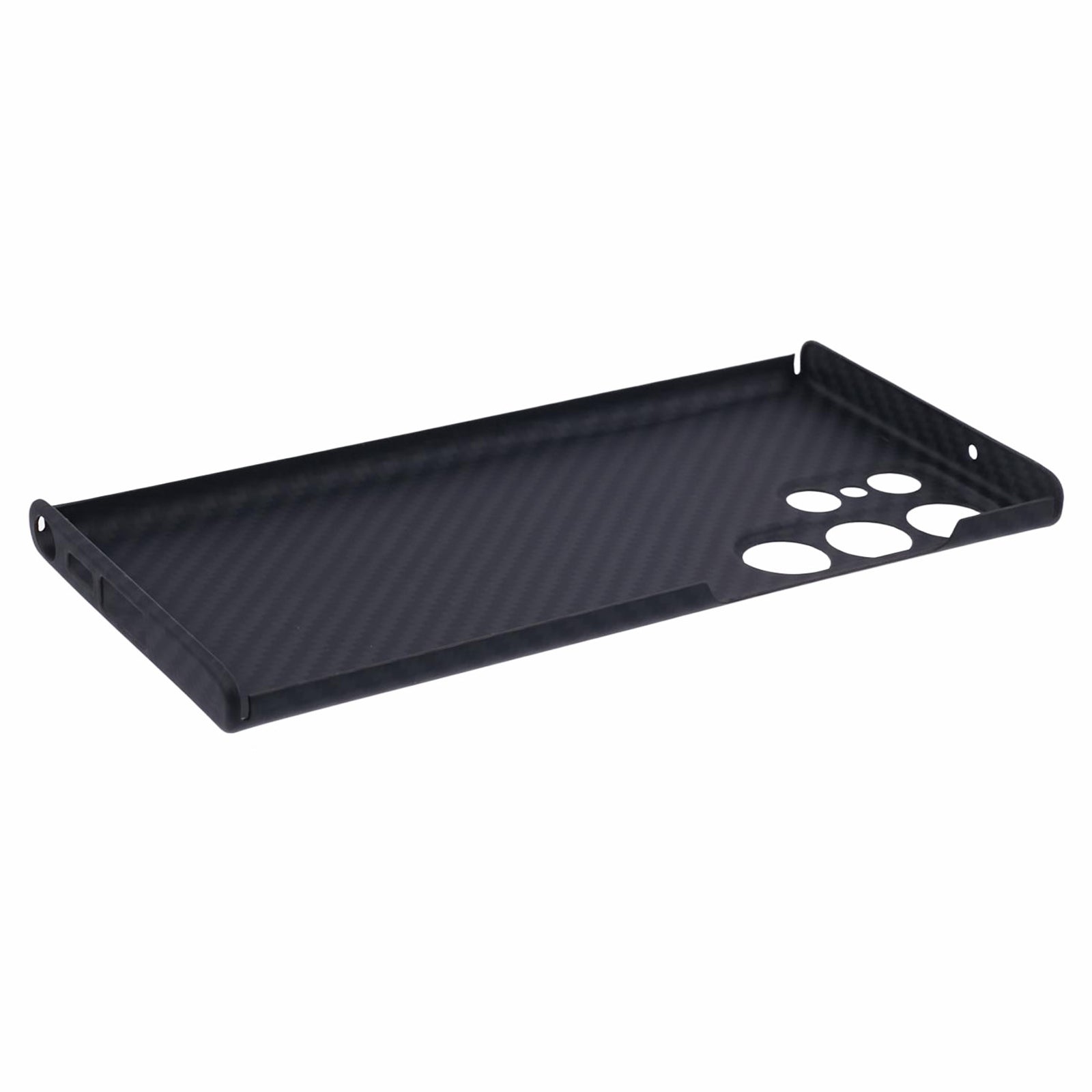 Aramid Fiber Case for Samsung Galaxy S24 Ultra Slim 1500D Carbon Fiber Texture Phone Cover, Black