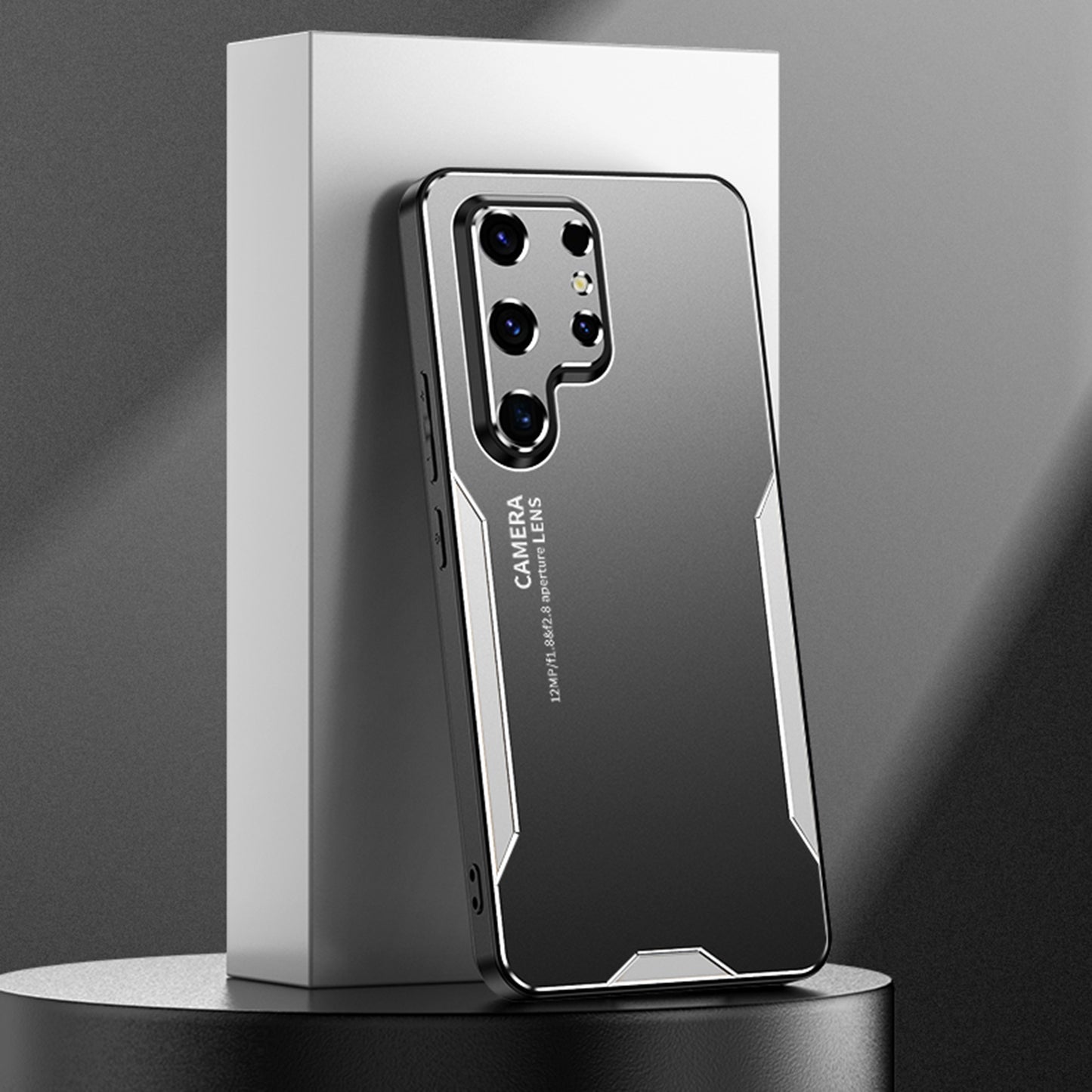 For Samsung Galaxy S24 Ultra Matte Case Scratch-proof Aluminium Alloy+TPU+PC Phone Back Shell - Silver