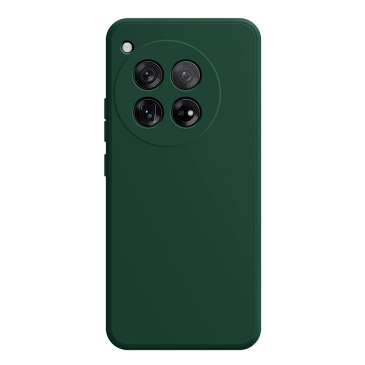 For OnePlus 12 5G Case Straight Edge Shockproof TPU Phone Case - Dark Green