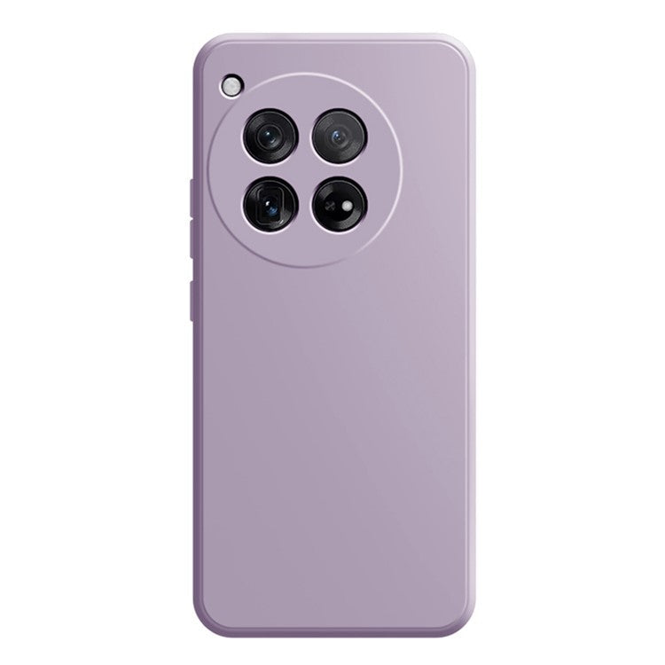 For OnePlus 12 5G Case Straight Edge Shockproof TPU Phone Case - Grass Purple